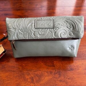 NWT Patricia Nash Leather Valerie Clutch/Wristlet - Sage Green
